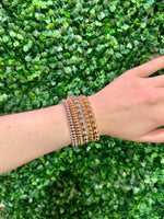 Set of Five Beaded Bracelets (mixed metals)