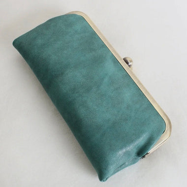 Karen Kiss Lock Clutch in Turquoise