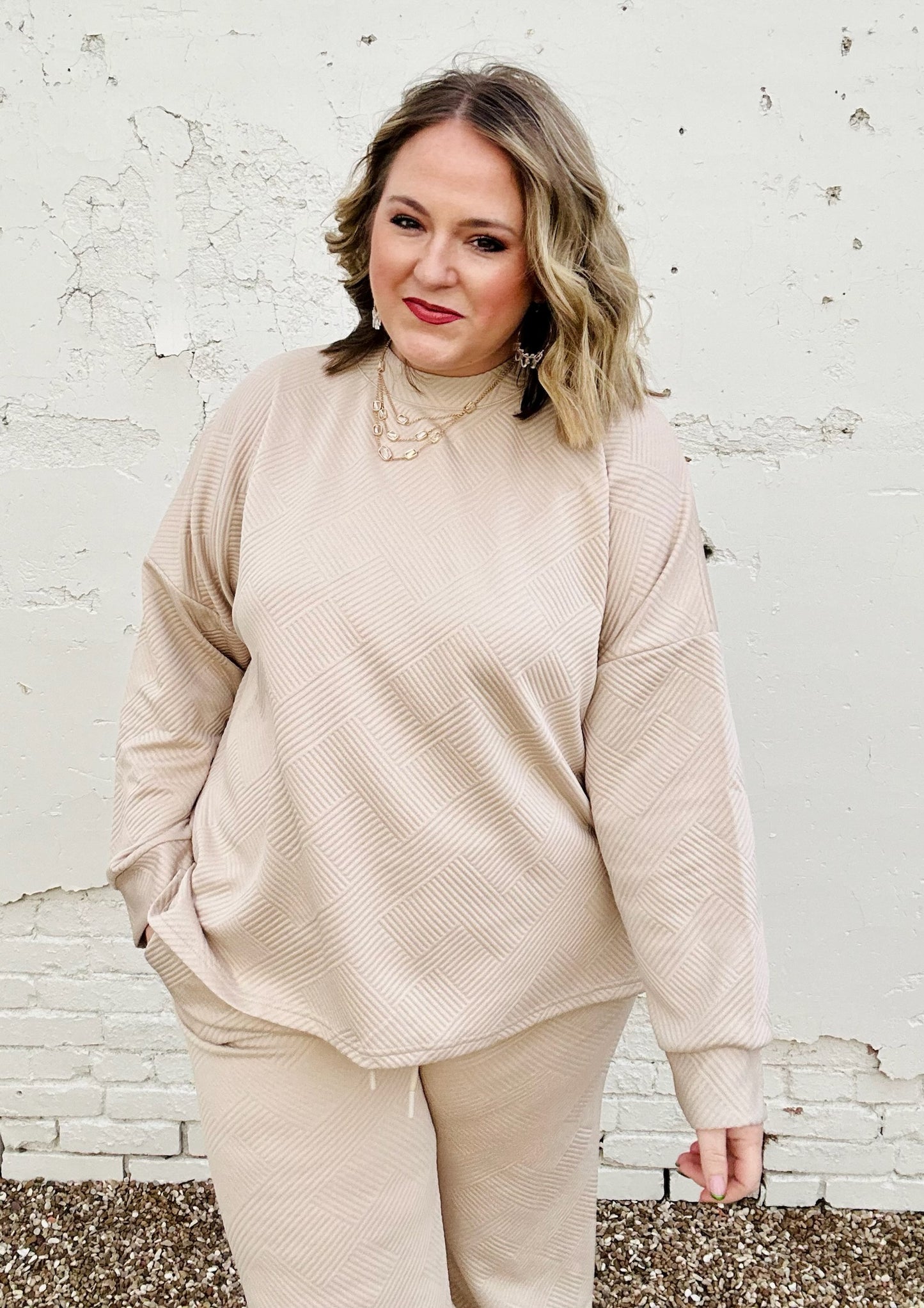 Bonnie Textured Matching Set