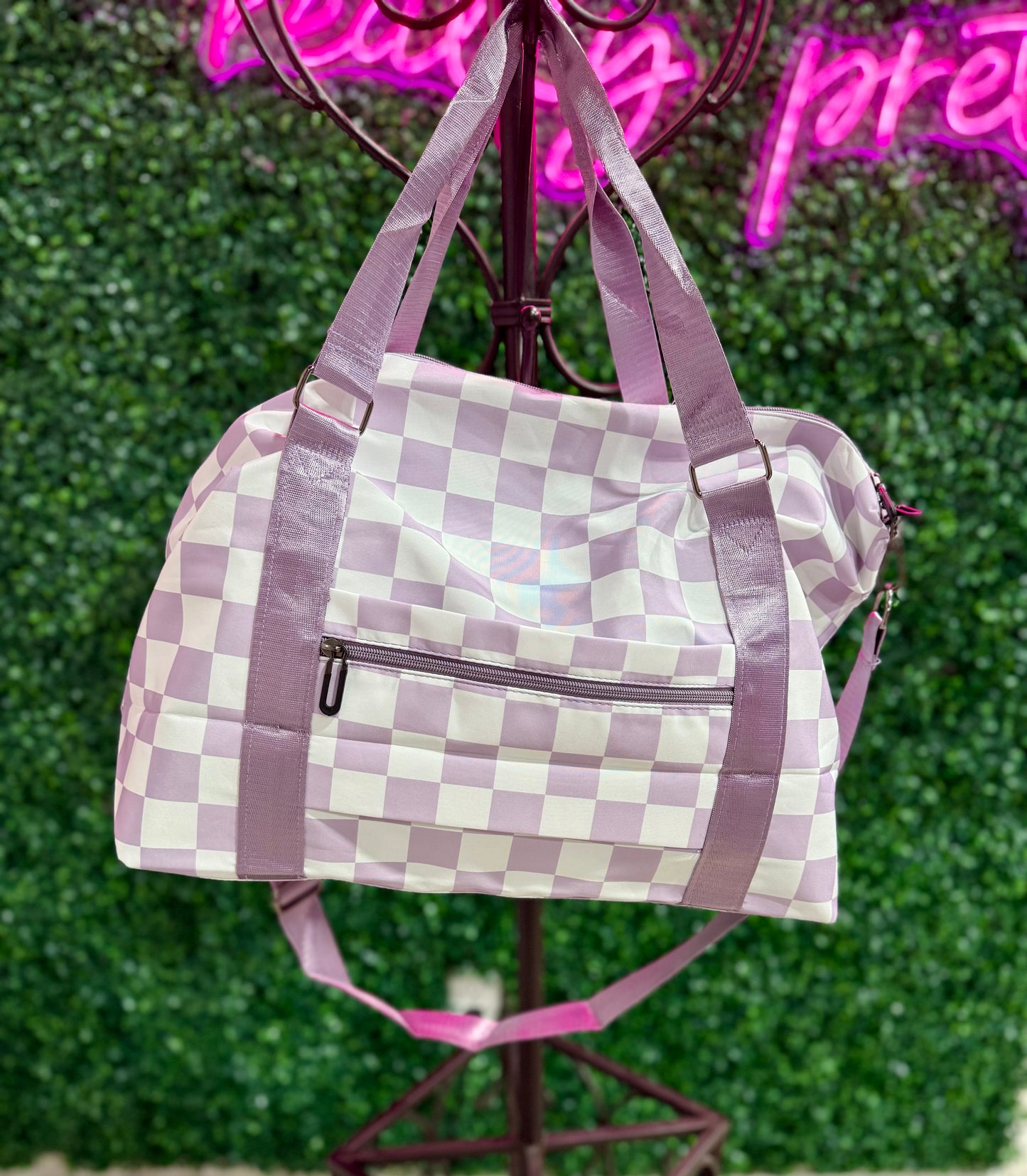 Checkered Travel Duffel (Multiple Colors)