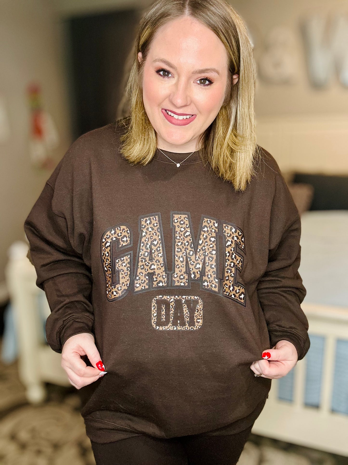 Game Day Leopard Sweatshirt
