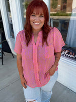 Paige Pink Pocketed Top
