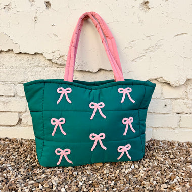 Quilted Puffer Shoulder Tote