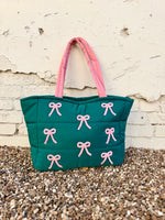 Quilted Puffer Shoulder Tote