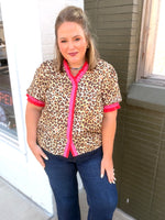 Deidre Animal Print Button Up Top