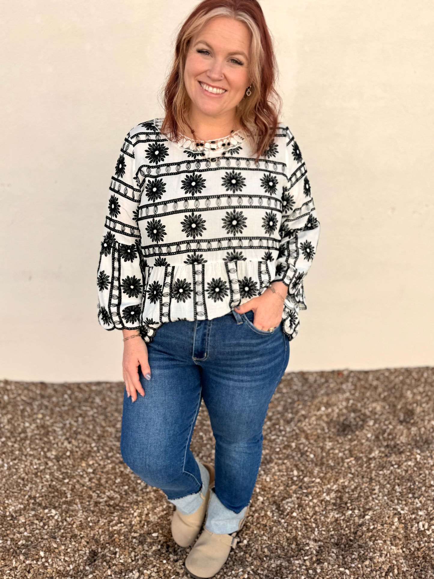 High Rise Cuffed Slim Straight