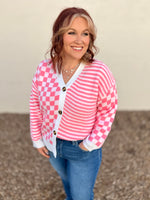 Polly Pink Multi Print Cardigan