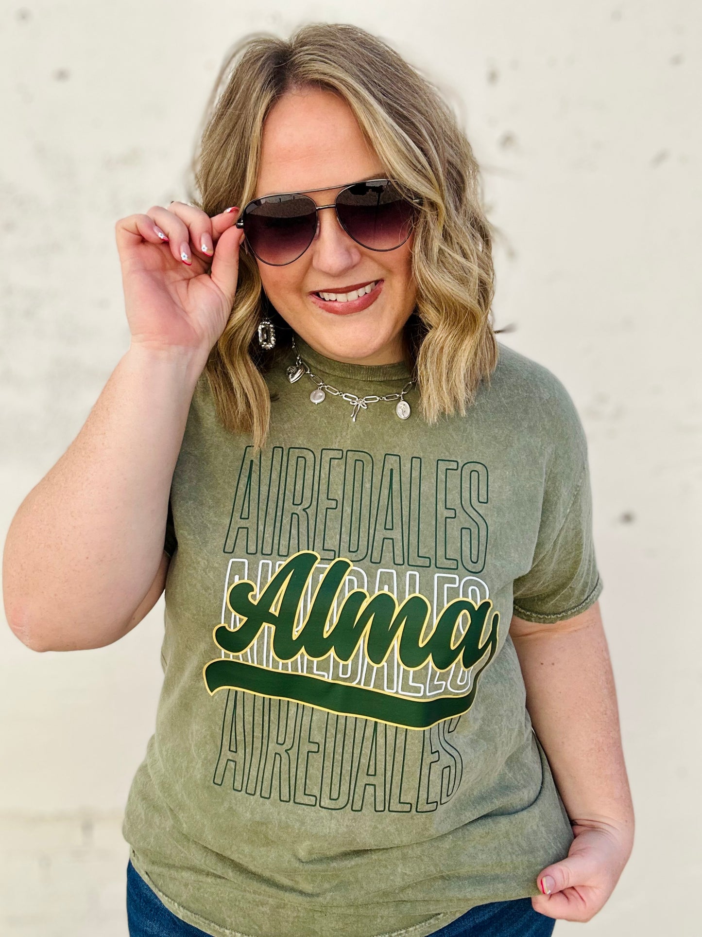 School Spirit Layered Script Tee (Customizable)