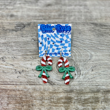 Acrylic Candy Cane Earrings