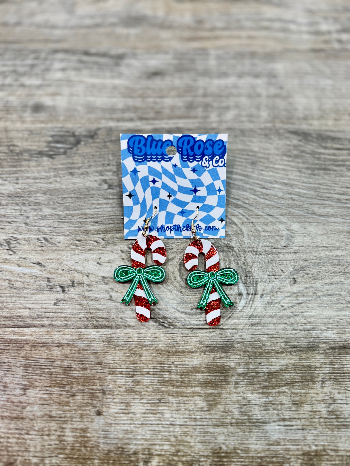 Acrylic Candy Cane Earrings
