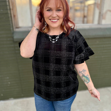 Morgan Black Sparkly Top