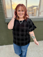 Morgan Black Sparkly Top