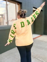 Mascot Faux Glitter Stretch Sleeve Sweatshirt
