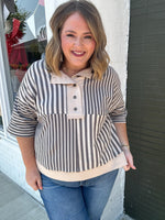 Smokey Grey Boxy Knit Top
