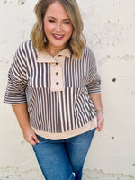 Smokey Grey Boxy Knit Top