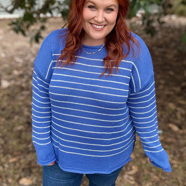 Jen Blue Knit Sweater