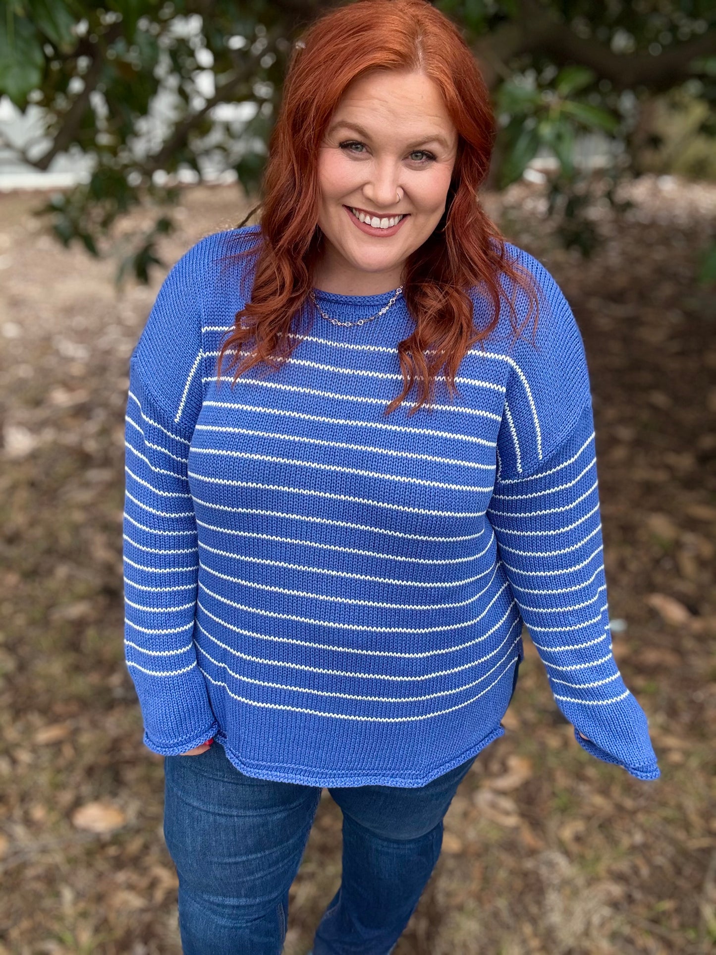 Jen Blue Knit Sweater