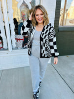Cortney Checkered Cardigan