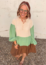 Mint Mocha Tiered Dress
