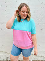Sally Anne Color Block Ribbed Top