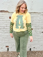 Gingham School Spirit Tee on Butter CC