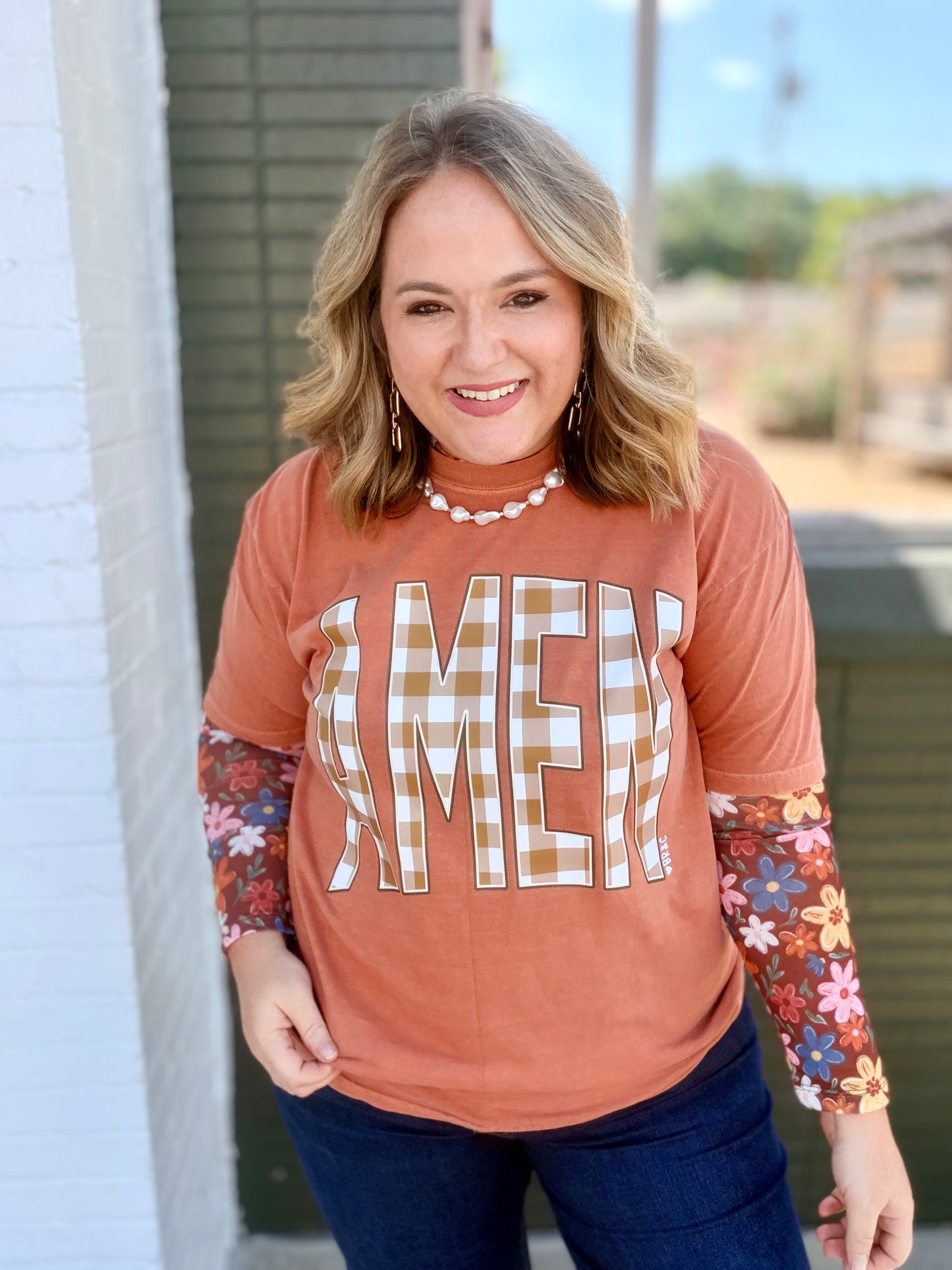 Amen Plaid Tee on Yam