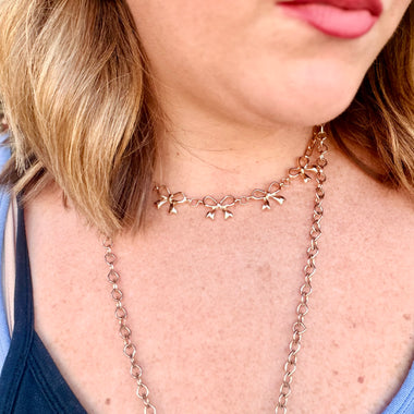 Bow Link Necklace