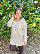 Load image into Gallery viewer, Daphne Oversized Tunic in Cream