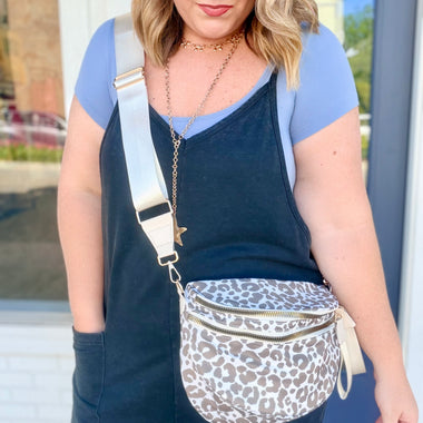 Cream Leopard Oversized Fanny