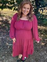 Kate Long Sleeve Tiered Dress