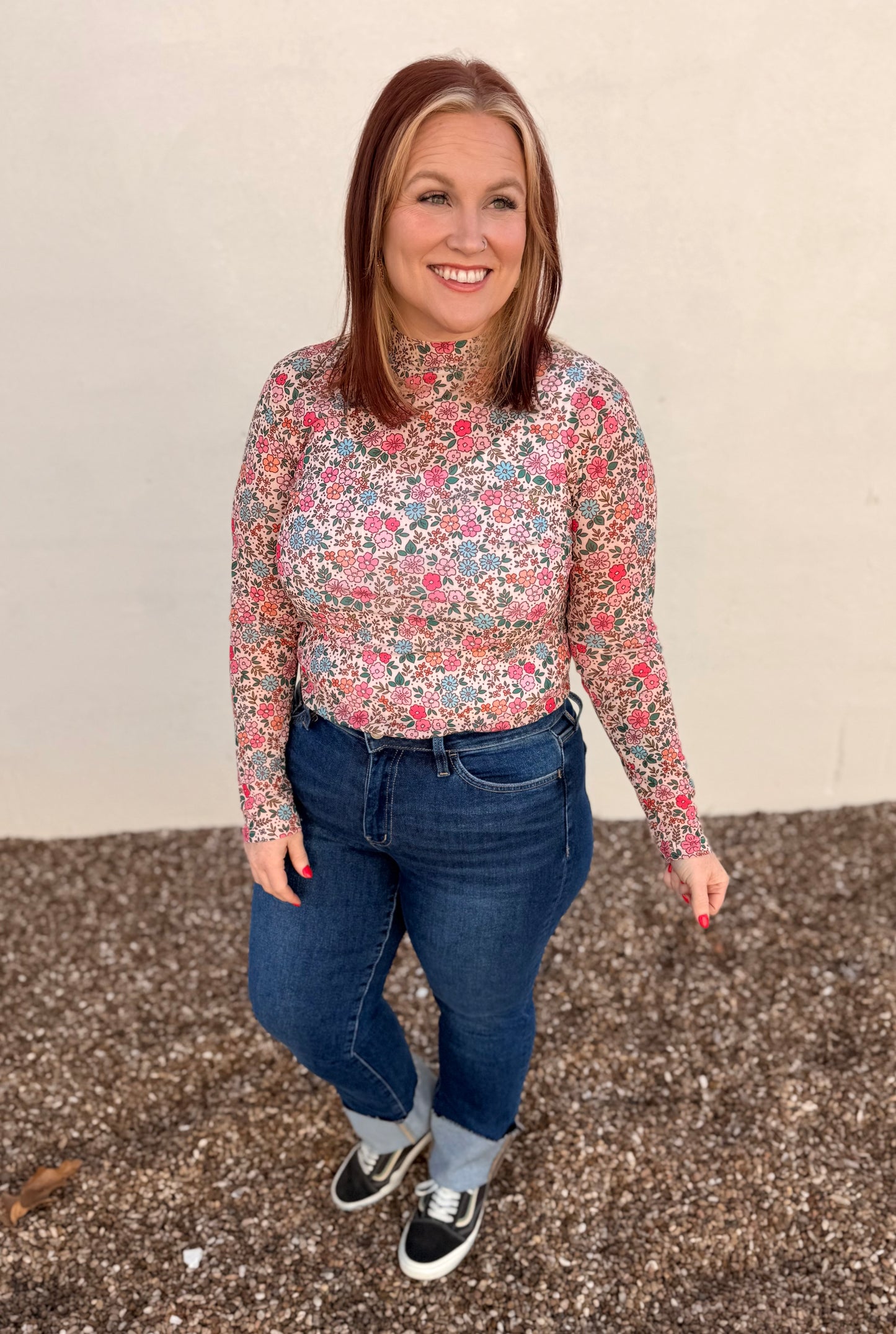 Sunday Morning Bloom Mesh Top