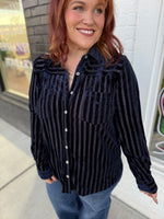 Nelly Striped Collared Top