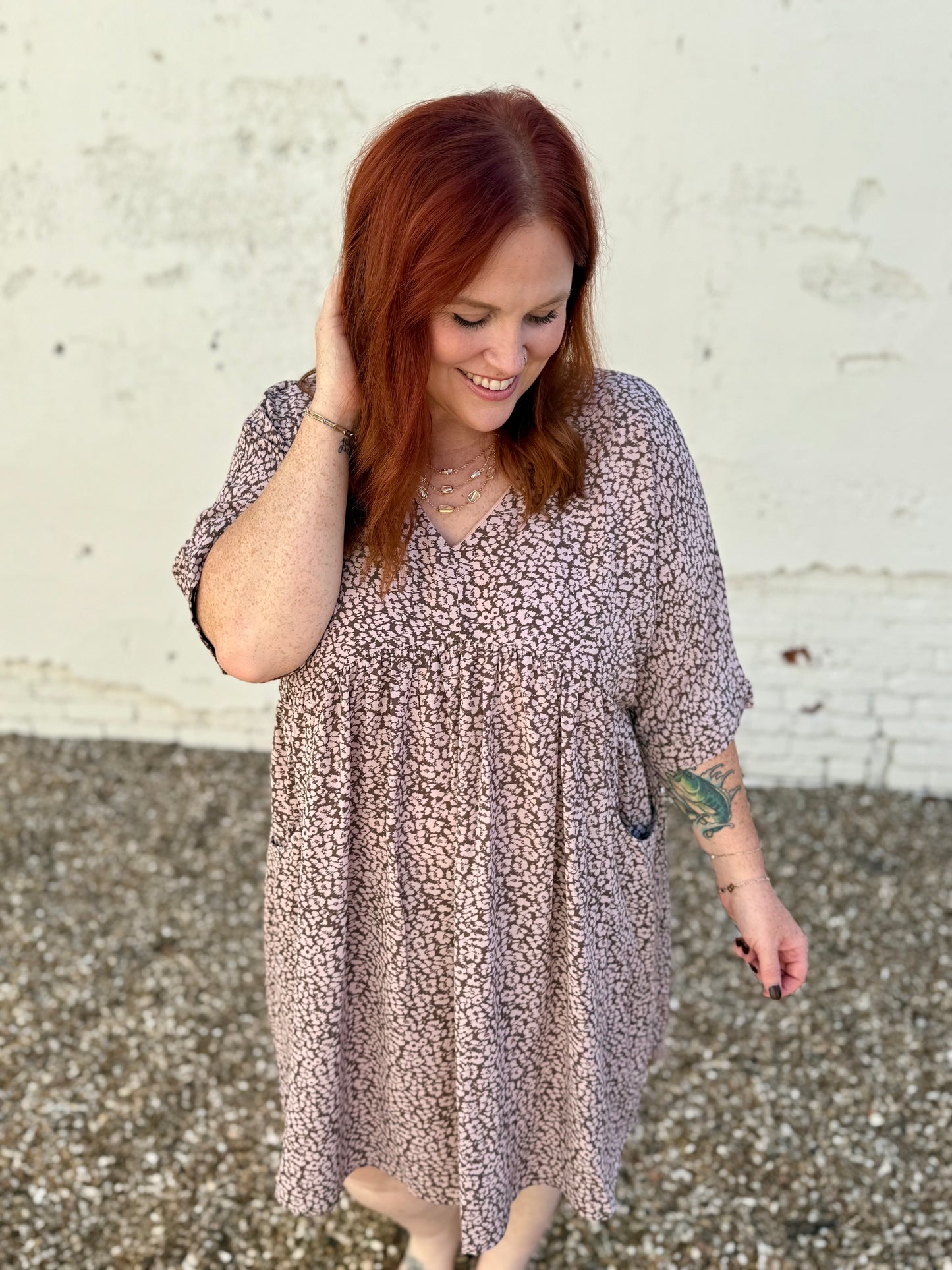 Leopard Babydoll Mini Dress