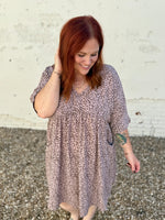 Leopard Babydoll Mini Dress