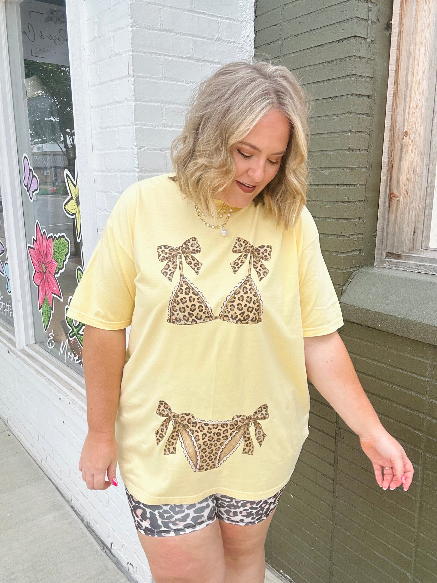 Bikini Ready Graphic Tee (Leopard-Customizable)