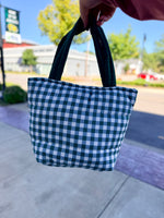 Green Checkered Puffer Bag