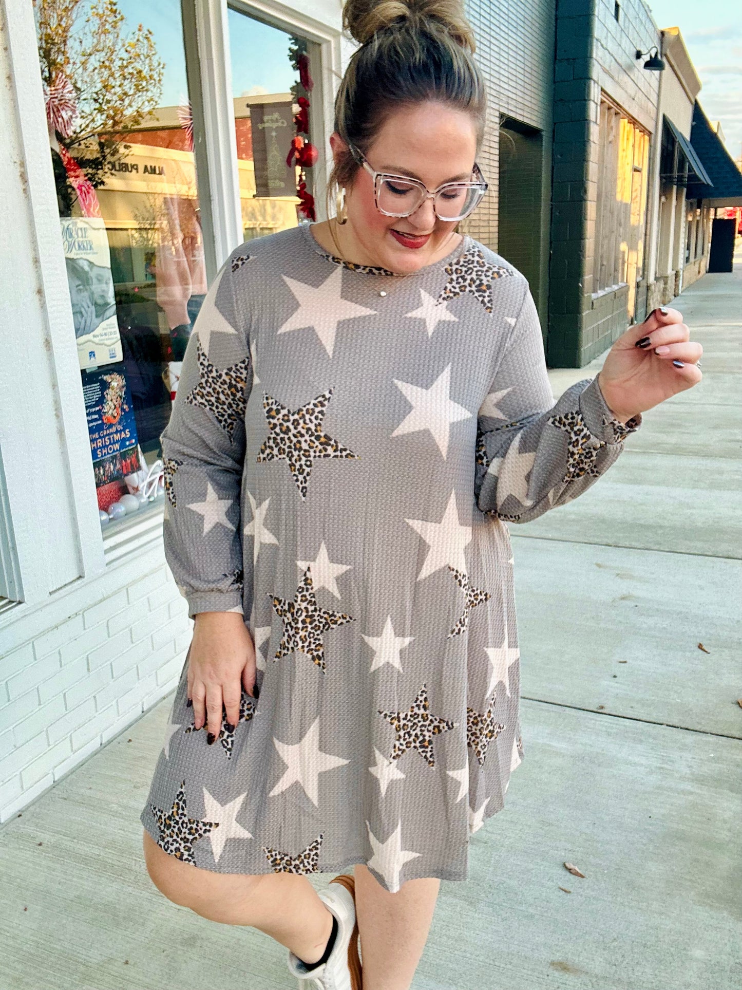 **DOORBUSTER** Andi Star Waffle Knit Dress