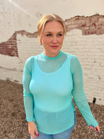Emerson Rhinestone Mesh Top (Multiple Colors)