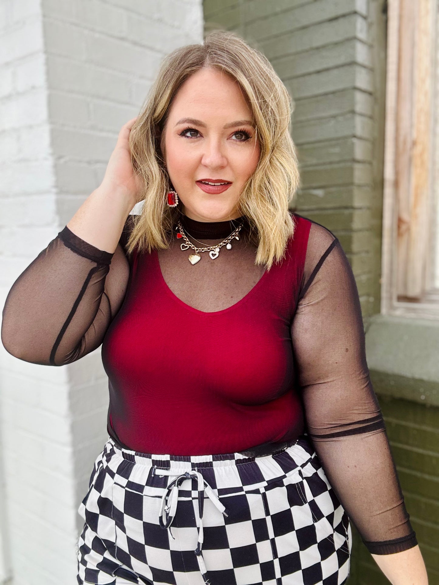 Andrea Black Mesh Top