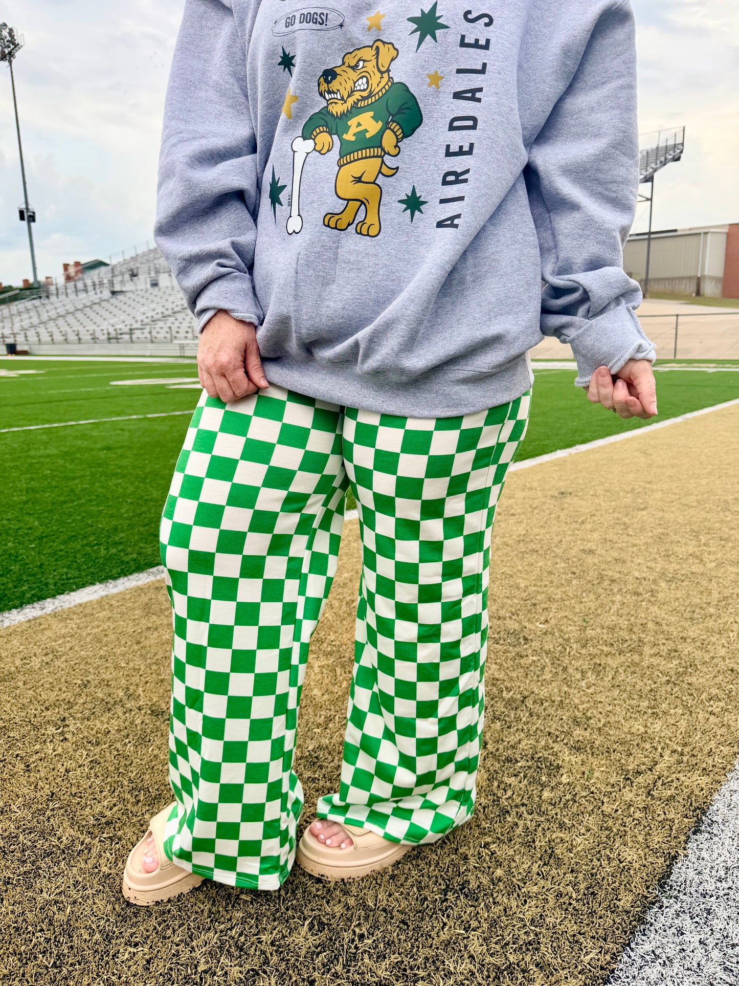 Jackie Green Checkered Pants
