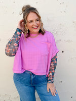 Nicole Textured Pink Top