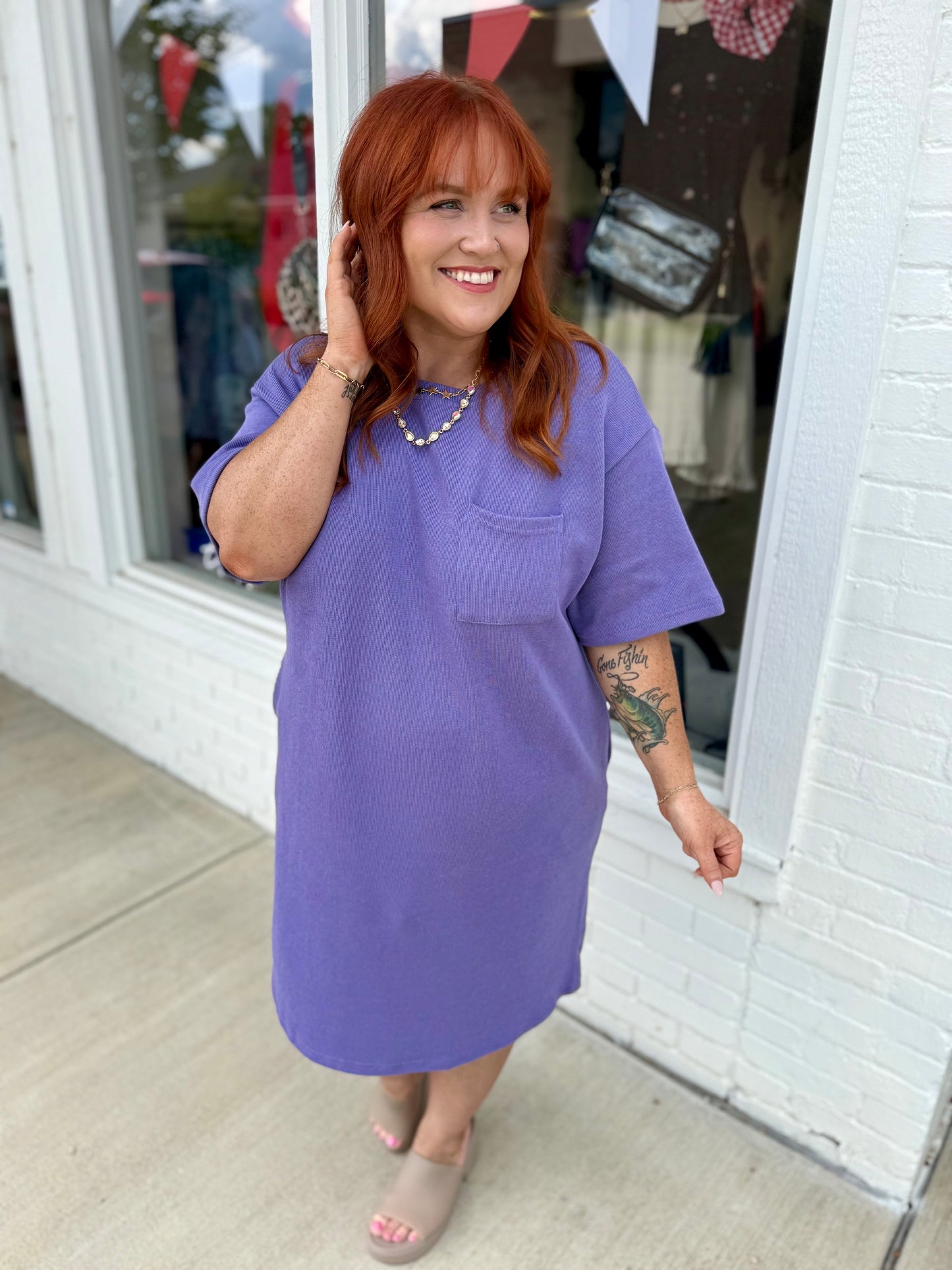 Lakyn Purple Woven Dress