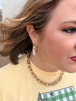 Pearl Hoop Earrings