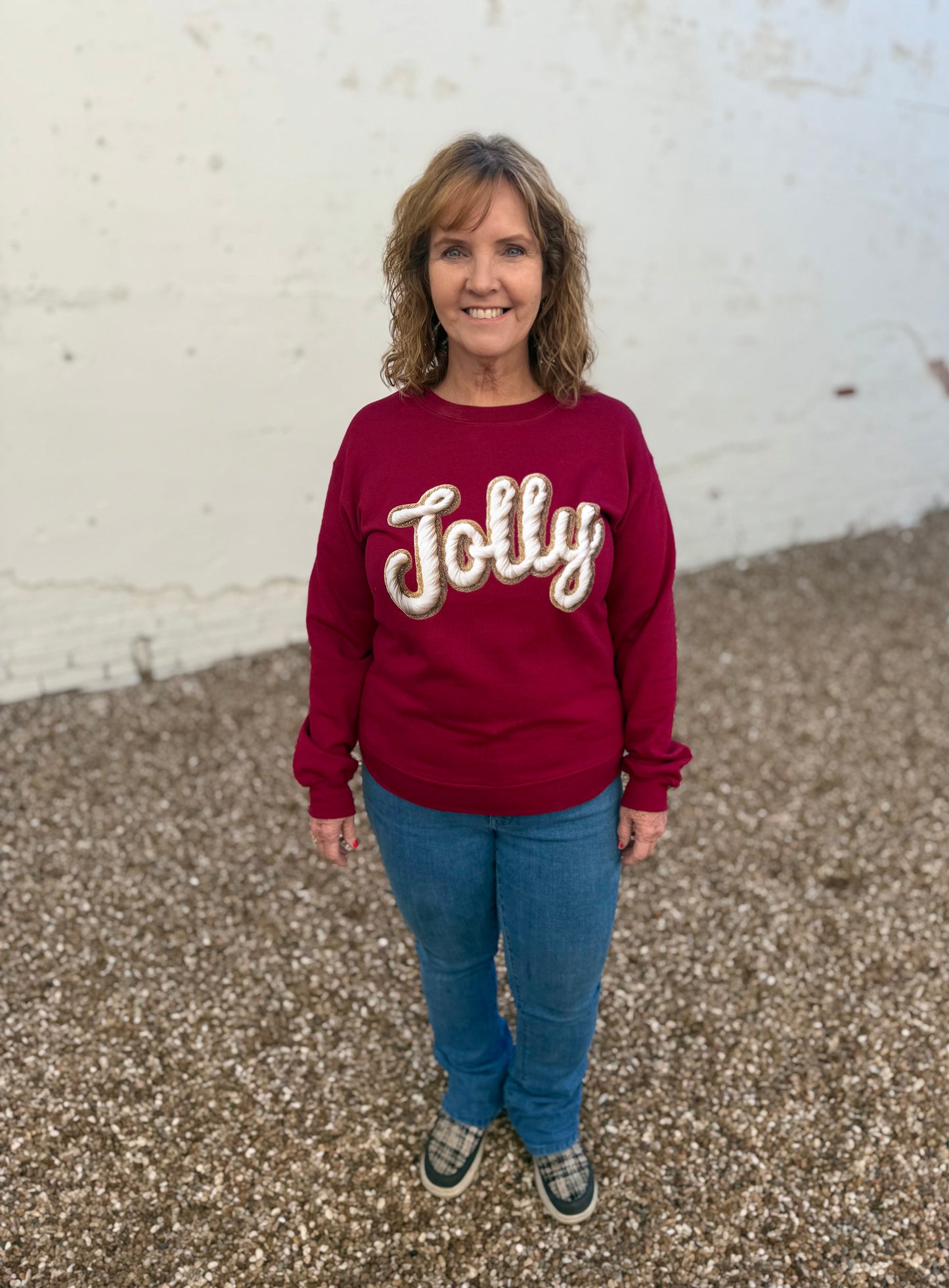 **DOORBUSTER** Jolly Faux Yarn Sweatshirt