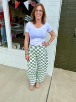 Olivia Checkered Barrel Pants