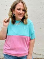 Sally Anne Color Block Ribbed Top