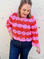 Flower Crochet Knit Top