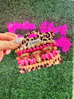 Pink Stone Bracelet Set