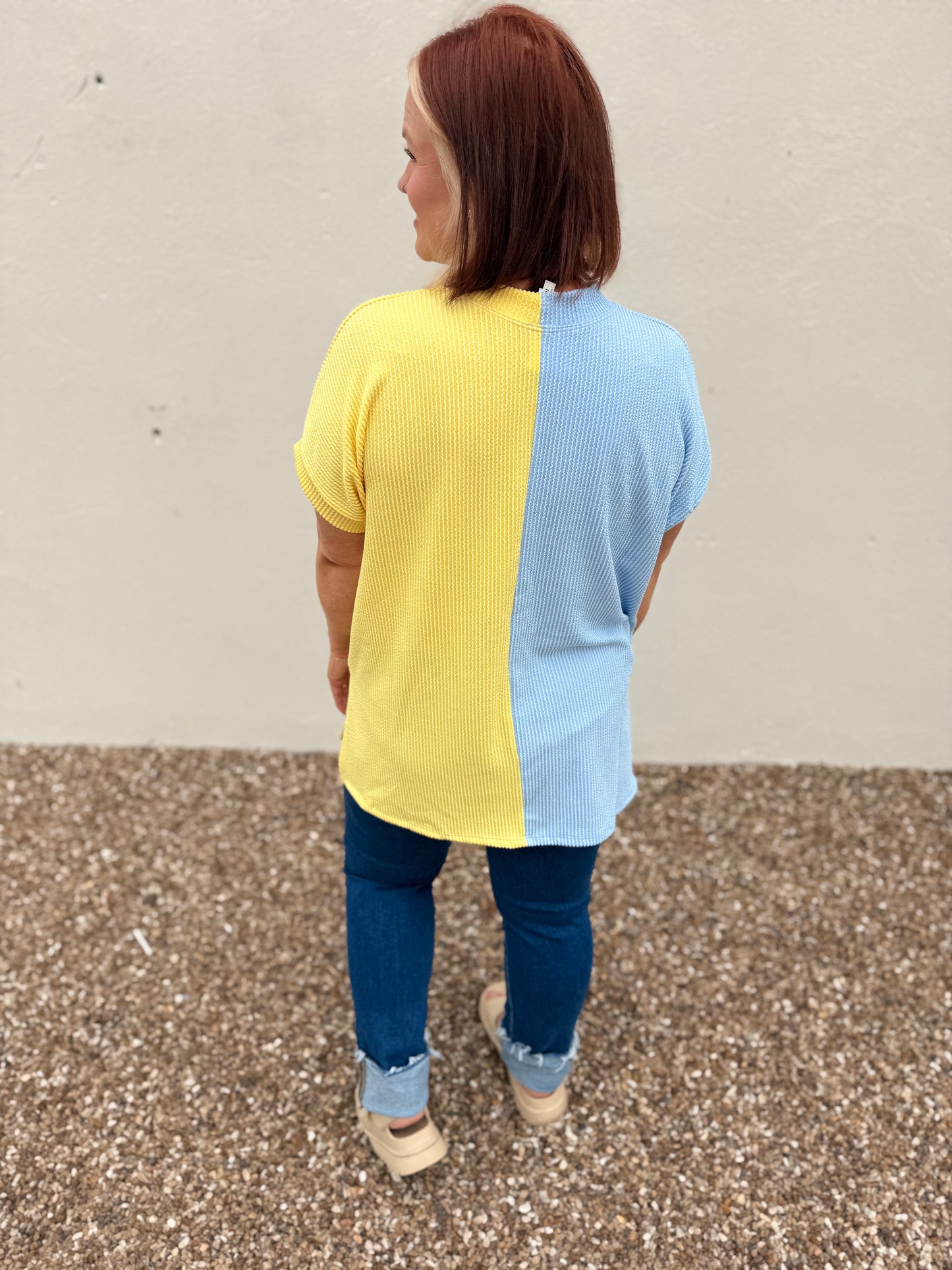 Ciarra Colorblock Ribbed Top