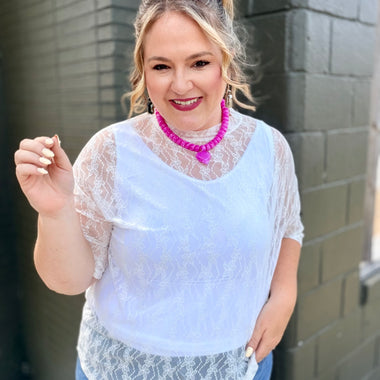 Rhiannon Lacey Mesh Top